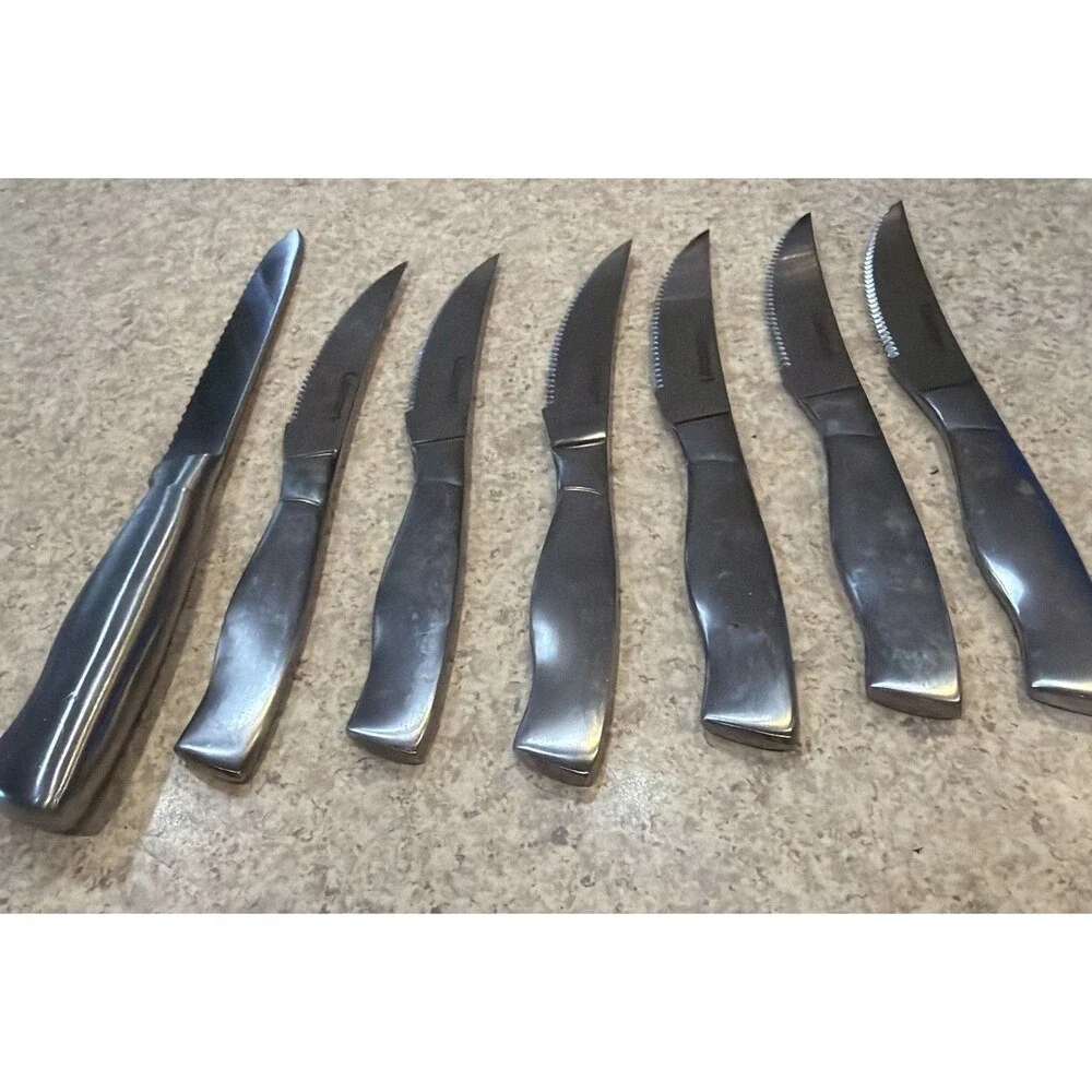 Cuisinart Classic Stainless Steel Serrated Steak Knife Set 6pc + Utility Knife
